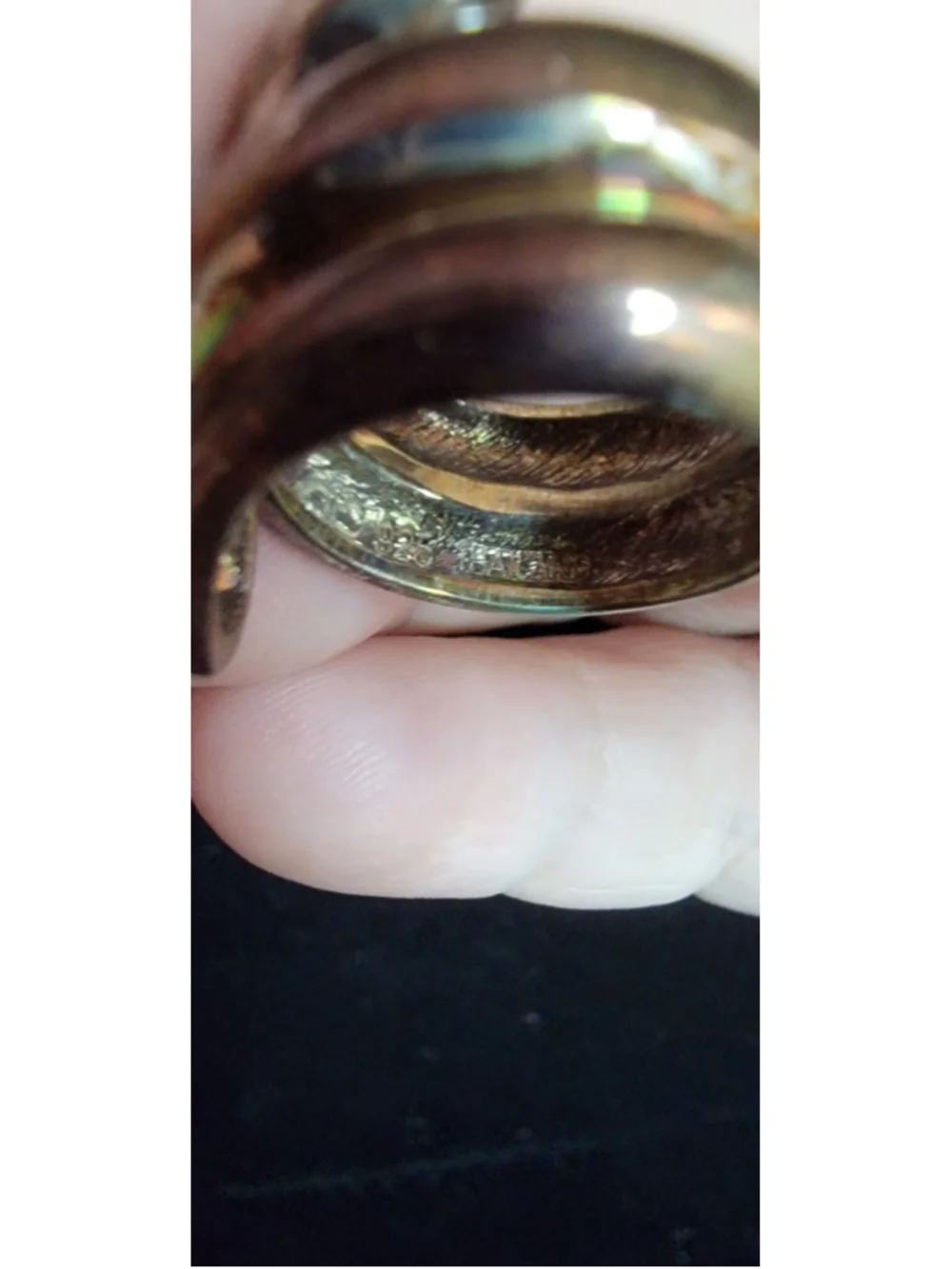 Sterling Silver Modernist Wrap Ring Size 6.5 Statement Ring 9.76g Tested 925 33